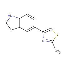 144340-48-7 4-(2,3-dihydro-1H-indol-5-yl)-2-methyl-1,3-thiazole chemical structure