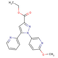 741286-71-5 ethyl 1-(6-methoxypyridin-3-yl)-5-pyridin-2-ylpyrazole-3-carboxylate chemical structure