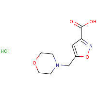 944450-97-9 5-(morpholin-4-ylmethyl)-1,2-oxazole-3-carboxylic acid;hydrochloride chemical structure