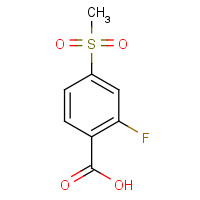 142994-04-5 2-fluoro-4-methylsulfonylbenzoic acid chemical structure