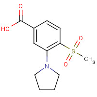 1000018-48-3 4-methylsulfonyl-3-pyrrolidin-1-ylbenzoic acid chemical structure