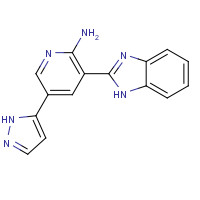 1261220-98-7 3-(1H-benzimidazol-2-yl)-5-(1H-pyrazol-5-yl)pyridin-2-amine chemical structure