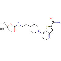 1431412-28-0 tert-butyl N-[2-[1-(2-carbamoylthieno[3,2-b]pyridin-7-yl)piperidin-4-yl]ethyl]carbamate chemical structure