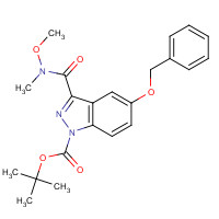 1386457-56-2 tert-butyl 3-[methoxy(methyl)carbamoyl]-5-phenylmethoxyindazole-1-carboxylate chemical structure