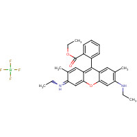 54854-14-7 [9-(2-ethoxycarbonylphenyl)-6-(ethylamino)-2,7-dimethylxanthen-3-ylidene]-ethylazanium;tetrafluoroborate chemical structure