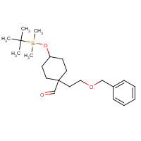 943515-17-1 4-[tert-butyl(dimethyl)silyl]oxy-1-(2-phenylmethoxyethyl)cyclohexane-1-carbaldehyde chemical structure