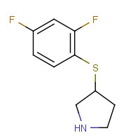 1248500-85-7 3-(2,4-difluorophenyl)sulfanylpyrrolidine chemical structure