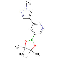 1171892-77-5 3-(1-methylpyrazol-4-yl)-5-(4,4,5,5-tetramethyl-1,3,2-dioxaborolan-2-yl)pyridine chemical structure