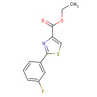 132089-37-3 ethyl 2-(3-fluorophenyl)-1,3-thiazole-4-carboxylate chemical structure
