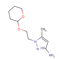 1453213-01-8 5-methyl-1-[2-(oxan-2-yloxy)ethyl]pyrazol-3-amine chemical structure