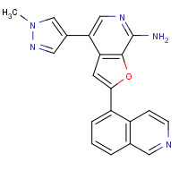 1326709-28-7 2-isoquinolin-5-yl-4-(1-methylpyrazol-4-yl)furo[2,3-c]pyridin-7-amine chemical structure