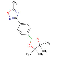 1056456-23-5 5-methyl-3-[4-(4,4,5,5-tetramethyl-1,3,2-dioxaborolan-2-yl)phenyl]-1,2,4-oxadiazole chemical structure