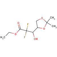114420-06-3 ethyl 3-(2,2-dimethyl-1,3-dioxolan-4-yl)-2,2-difluoro-3-hydroxypropanoate chemical structure