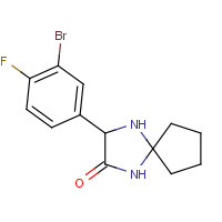 1272755-98-2 2-(3-bromo-4-fluorophenyl)-1,4-diazaspiro[4.4]nonan-3-one chemical structure
