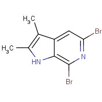 1201824-91-0 5,7-dibromo-2,3-dimethyl-1H-pyrrolo[2,3-c]pyridine chemical structure