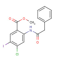 1398334-98-9 methyl 4-chloro-5-iodo-2-[(2-phenylacetyl)amino]benzoate chemical structure