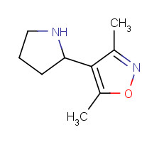 1018128-26-1 3,5-dimethyl-4-pyrrolidin-2-yl-1,2-oxazole chemical structure