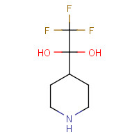 1268520-17-7 2,2,2-trifluoro-1-piperidin-4-ylethane-1,1-diol chemical structure