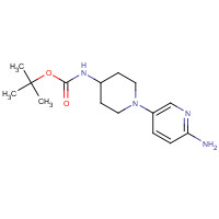 1231930-17-8 tert-butyl N-[1-(6-aminopyridin-3-yl)piperidin-4-yl]carbamate chemical structure