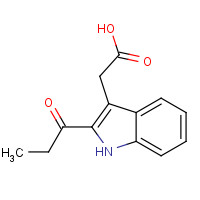 33456-53-0 2-(2-propanoyl-1H-indol-3-yl)acetic acid chemical structure