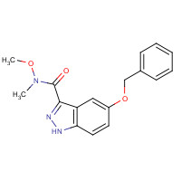 1386457-55-1 N-methoxy-N-methyl-5-phenylmethoxy-1H-indazole-3-carboxamide chemical structure