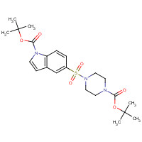 503045-76-9 tert-butyl 5-[4-[(2-methylpropan-2-yl)oxycarbonyl]piperazin-1-yl]sulfonylindole-1-carboxylate chemical structure