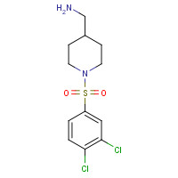 1154214-90-0 [1-(3,4-dichlorophenyl)sulfonylpiperidin-4-yl]methanamine chemical structure