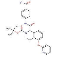 1430563-87-3 tert-butyl 1-[(4-carbamoylphenyl)carbamoyl]-5-pyridin-2-yloxy-3,4-dihydro-1H-isoquinoline-2-carboxylate chemical structure