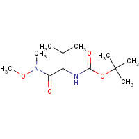 293329-55-2 tert-butyl N-[1-[methoxy(methyl)amino]-3-methyl-1-oxobutan-2-yl]carbamate chemical structure