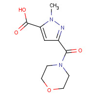 1004727-34-7 2-methyl-5-(morpholine-4-carbonyl)pyrazole-3-carboxylic acid chemical structure