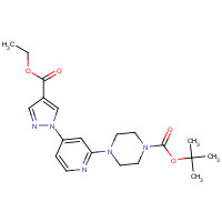 1429309-49-8 tert-butyl 4-[4-(4-ethoxycarbonylpyrazol-1-yl)pyridin-2-yl]piperazine-1-carboxylate chemical structure