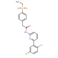 1426802-01-8 N-[6-(2,5-dichlorophenyl)pyridin-2-yl]-2-(4-ethylsulfonylphenyl)acetamide chemical structure