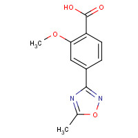1197372-69-2 2-methoxy-4-(5-methyl-1,2,4-oxadiazol-3-yl)benzoic acid chemical structure
