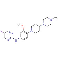 1453211-47-6 5-iodo-N-[3-methoxy-4-[4-(4-methylpiperazin-1-yl)piperidin-1-yl]phenyl]pyrimidin-2-amine chemical structure