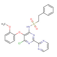 218601-21-9 N-[6-chloro-5-(2-methoxyphenoxy)-2-pyrimidin-2-ylpyrimidin-4-yl]-2-phenylethanesulfonamide chemical structure