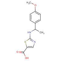 936755-43-0 2-[1-(4-methoxyphenyl)ethylamino]-1,3-thiazole-5-carboxylic acid chemical structure
