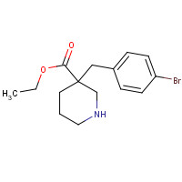 170843-62-6 ethyl 3-[(4-bromophenyl)methyl]piperidine-3-carboxylate chemical structure