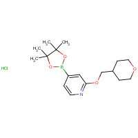 1610520-34-7 2-(oxan-4-ylmethoxy)-4-(4,4,5,5-tetramethyl-1,3,2-dioxaborolan-2-yl)pyridine;hydrochloride chemical structure