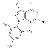 157286-81-2 4-chloro-2,5-dimethyl-7-(2,4,6-trimethylphenyl)pyrrolo[2,3-d]pyrimidine chemical structure