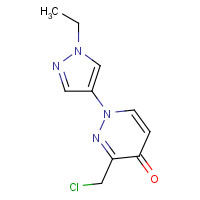 1314389-21-3 3-(chloromethyl)-1-(1-ethylpyrazol-4-yl)pyridazin-4-one chemical structure