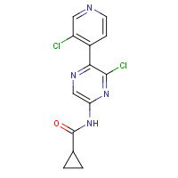 925678-46-2 N-[6-chloro-5-(3-chloropyridin-4-yl)pyrazin-2-yl]cyclopropanecarboxamide chemical structure
