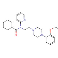 162760-96-5 N-[2-[4-(2-methoxyphenyl)piperazin-1-yl]ethyl]-N-pyridin-2-ylcyclohexanecarboxamide chemical structure