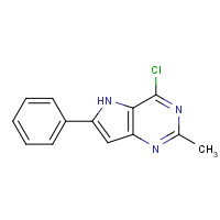 52617-71-7 4-chloro-2-methyl-6-phenyl-5H-pyrrolo[3,2-d]pyrimidine chemical structure