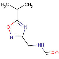 122384-65-0 N-[(5-propan-2-yl-1,2,4-oxadiazol-3-yl)methyl]formamide chemical structure