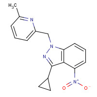 1313410-24-0 3-cyclopropyl-1-[(6-methylpyridin-2-yl)methyl]-4-nitroindazole chemical structure