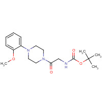 189762-34-3 tert-butyl N-[2-[4-(2-methoxyphenyl)piperazin-1-yl]-2-oxoethyl]carbamate chemical structure