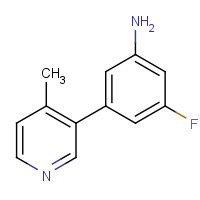 791644-60-5 3-fluoro-5-(4-methylpyridin-3-yl)aniline chemical structure