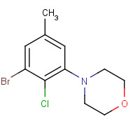 1444744-55-1 4-(3-bromo-2-chloro-5-methylphenyl)morpholine chemical structure