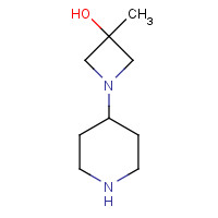 1439816-95-1 3-methyl-1-piperidin-4-ylazetidin-3-ol chemical structure