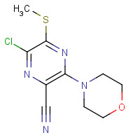 90601-39-1 6-chloro-5-methylsulfanyl-3-morpholin-4-ylpyrazine-2-carbonitrile chemical structure